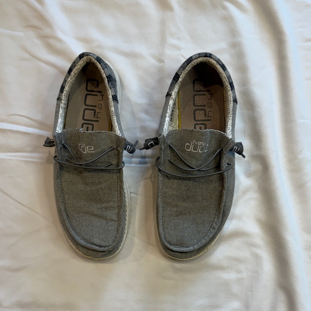 Hey Dude Men's Gray Slip-On Loafers